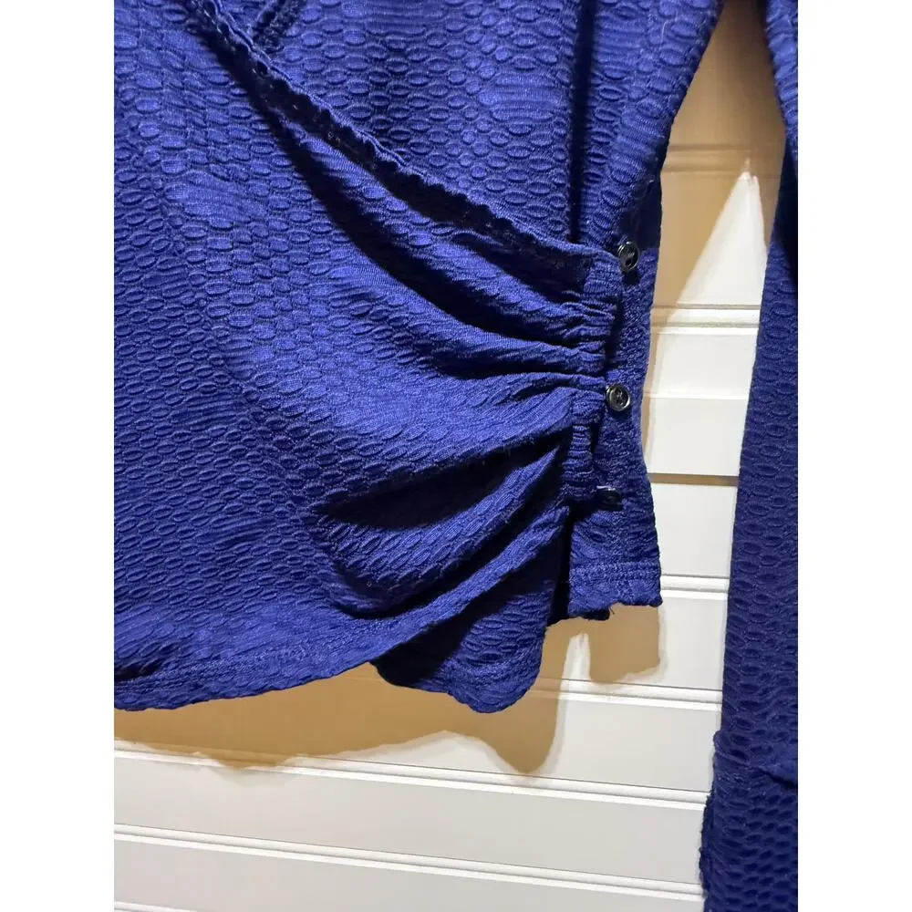 Free People Penny Long Sleeve Wrap Top Size S